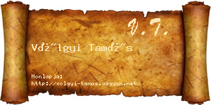 Völgyi Tamás névjegykártya