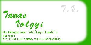 tamas volgyi business card